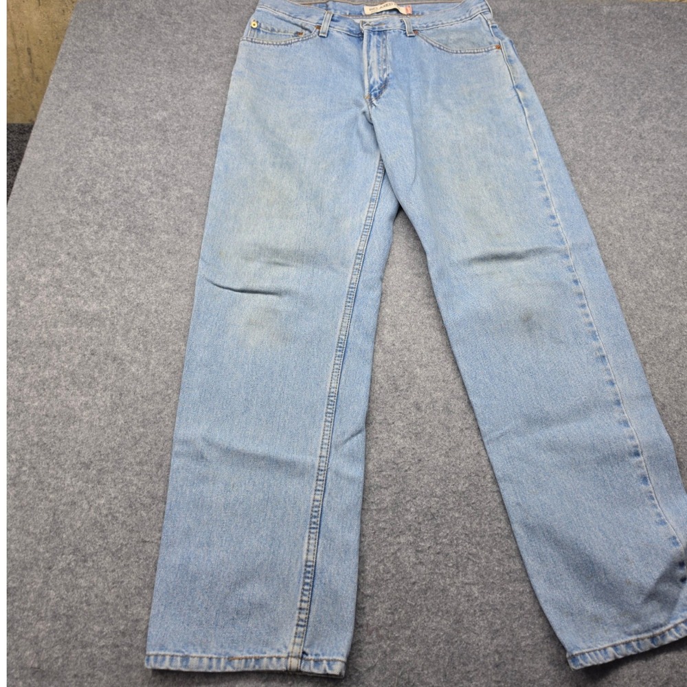 Levis 550 Relaxed Fit Tapered Leg Light Wash Jeans Mens 32x32 Blue Denim